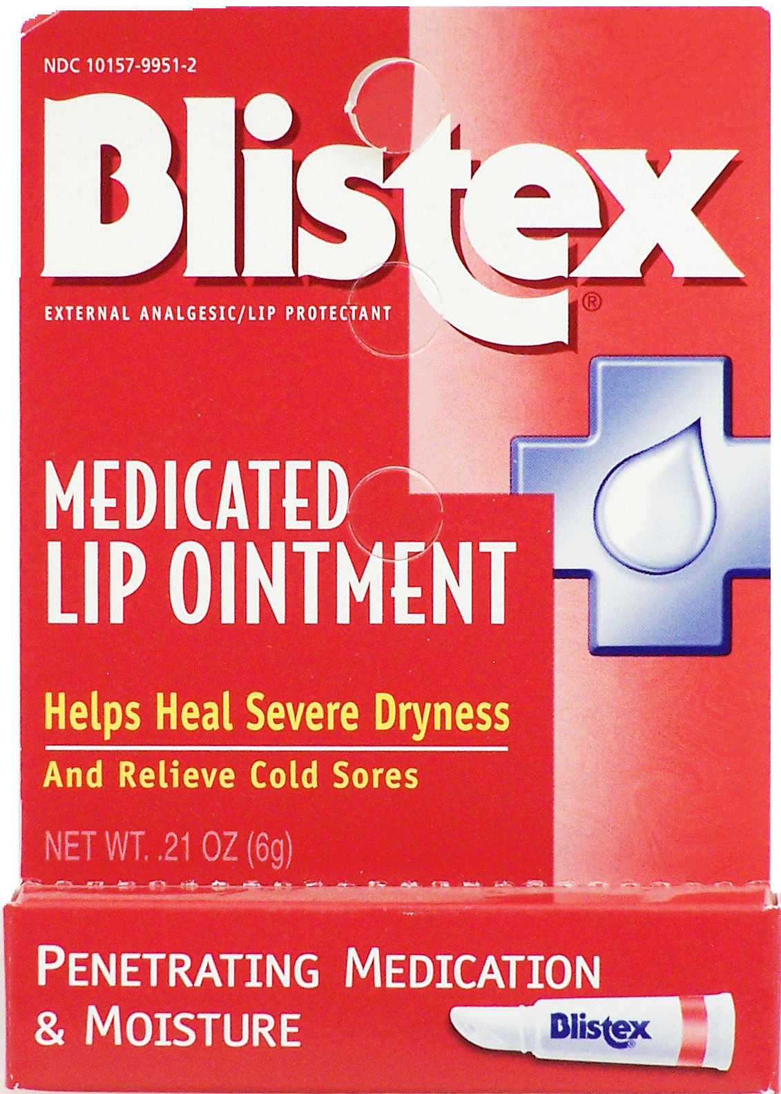 Blistex  medicated lip ointment, helps heal severe dryness and relieve cold sores Full-Size Picture